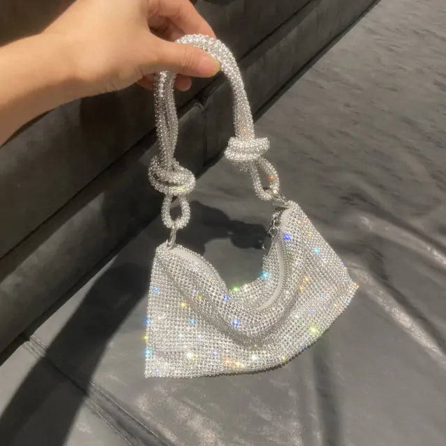 Sparkling Diamond Double-Loop Bag