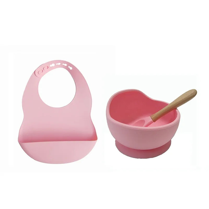 Silicone Bib Set with Bowl and Spoon