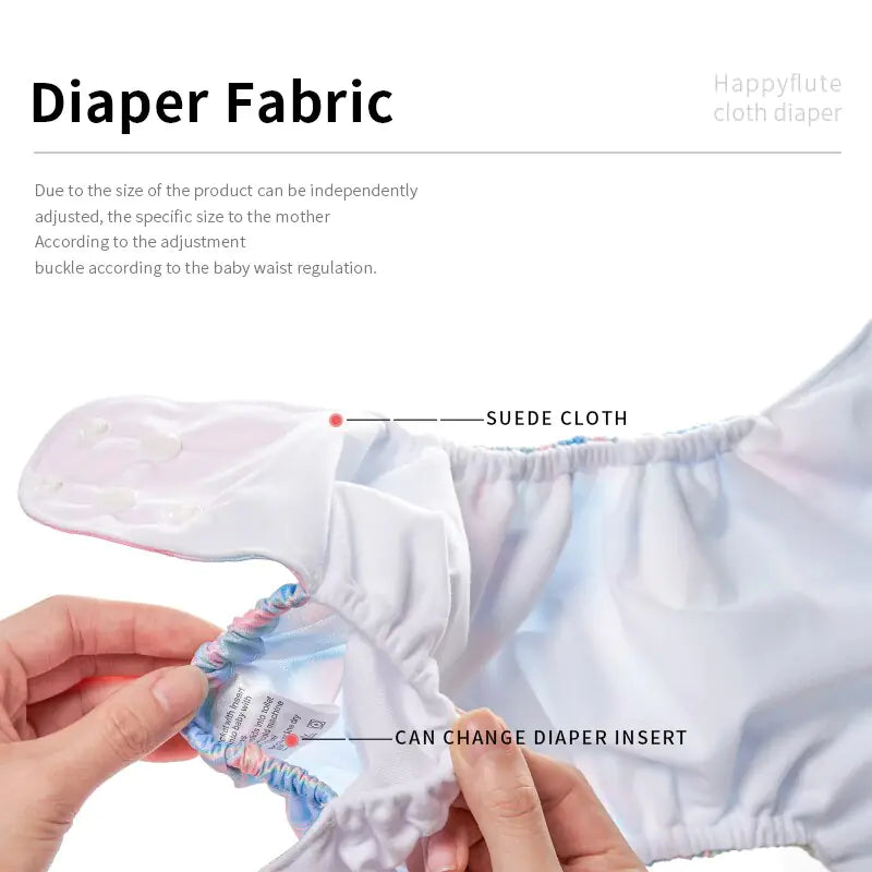 Smart Start Reusable, Adjustable Cloth Diaper Set - 8 Diapers with 8 Inserts