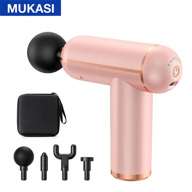 Portable, Powerful Massage Gun Set with 4 Massage Heads