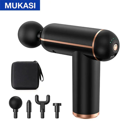 Portable, Powerful Massage Gun Set with 4 Massage Heads