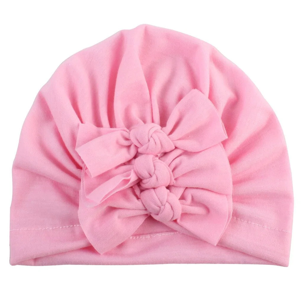 Triple Bow Baby Hat