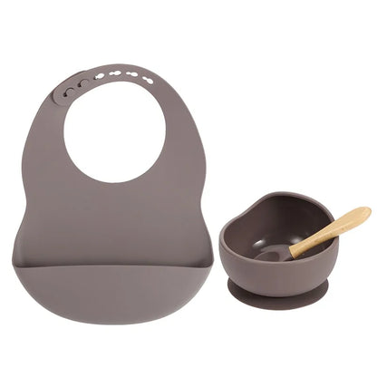 Silicone Bib Set with Bowl and Spoon