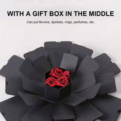 Photo Explosion Box with Gift Box in the Middle