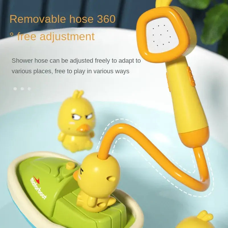 Electric Duck Spray Hose + Baby Bath Toy Set