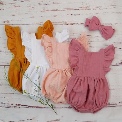 Traditional Baby Romper with Bow