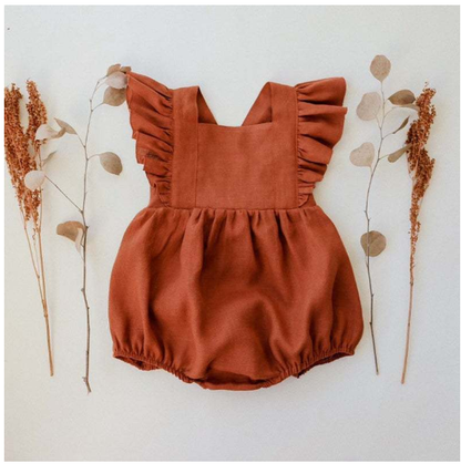 Traditional Baby Romper with Bow