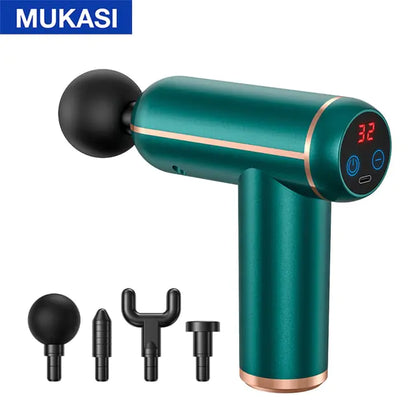 Portable, Powerful Massage Gun Set with 4 Massage Heads